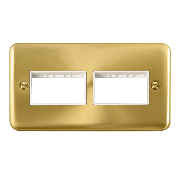 Click MiniGrid 2 Gang MiniGrid Unfurnished Plate - 2 x 3 Apertures – DPSB406WH