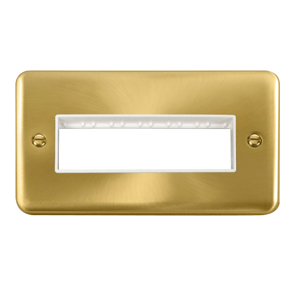 Click MiniGrid 2 Gang MiniGrid Unfurnished Plate - 6 In-Line Apertures – DPSB426WH