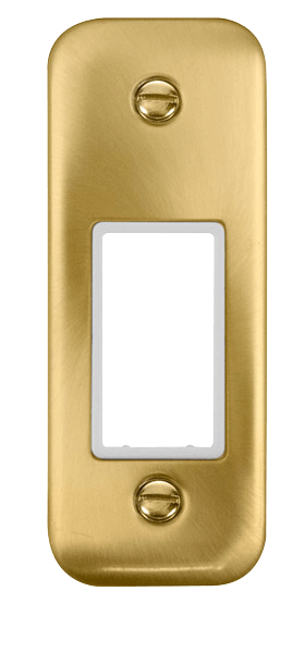 Click MiniGrid 1 Gang MiniGrid Unfurnished Architrave Plate - 1 Aperture – DPSB471WH