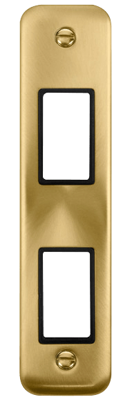 Click MiniGrid 2 Gang MiniGrid Unfurnished Architrave Plate - 2 Apertures – DPSB472BK