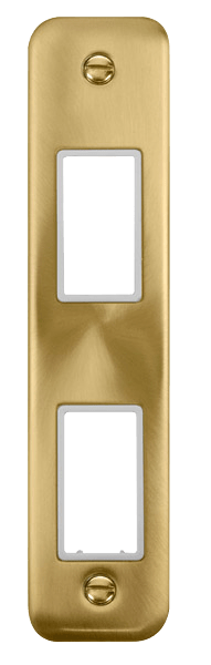 Click MiniGrid 2 Gang MiniGrid Unfurnished Architrave Plate - 2 Apertures – DPSB472WH