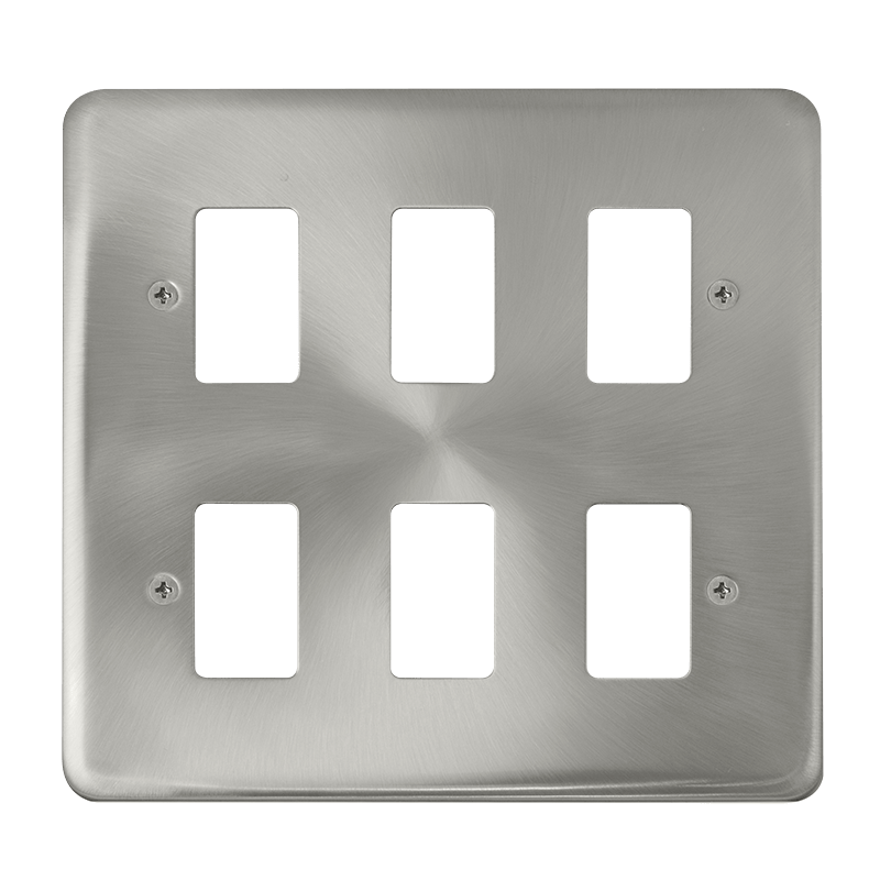 Click GridPro 6 Gang GridPro Frontplate - Satin Chrome – DPSC20506
