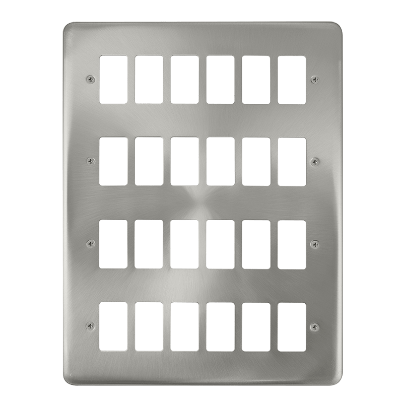 Click GridPro 24 Gang GridPro Frontplate - Satin Chrome – DPSC20524