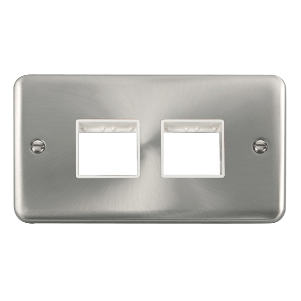 Click MiniGrid 2 Gang MiniGrid Unfurnished Plate - 2 x 2 Apertures – DPSC404WH