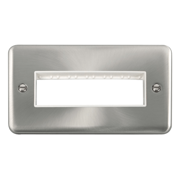 Click MiniGrid 2 Gang MiniGrid Unfurnished Plate - 6 In-Line Apertures – DPSC426WH