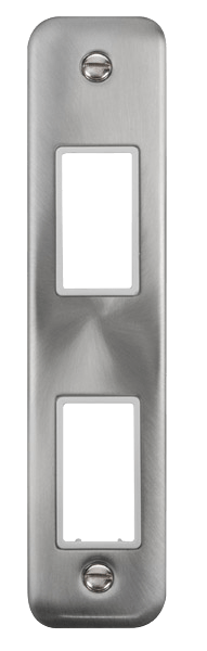 Click MiniGrid 2 Gang MiniGrid Unfurnished Architrave Plate - 2 Apertures – DPSC472WH