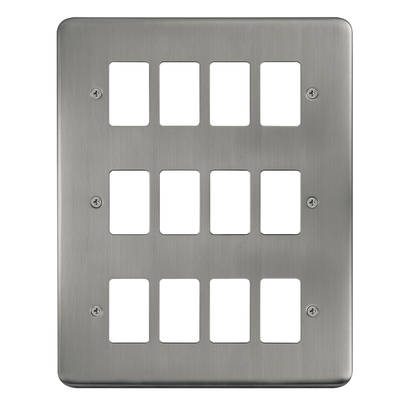 Click GridPro 12 Gang GridPro Frontplate - Stainless Steel – DPSS20512