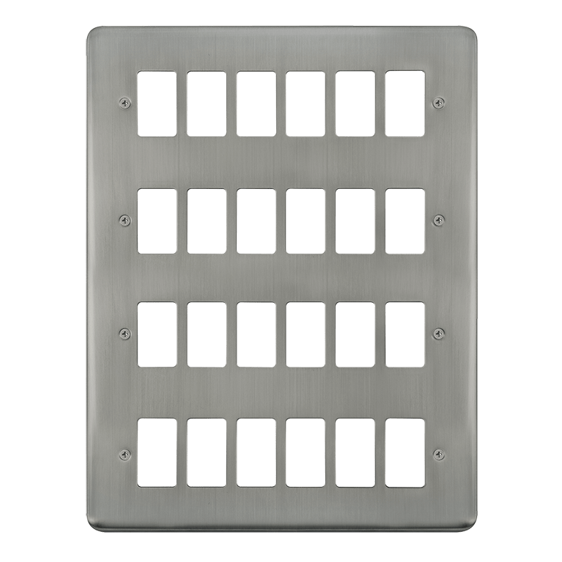 Click GridPro 24 Gang GridPro Frontplate - Stainless Steel – DPSS20524