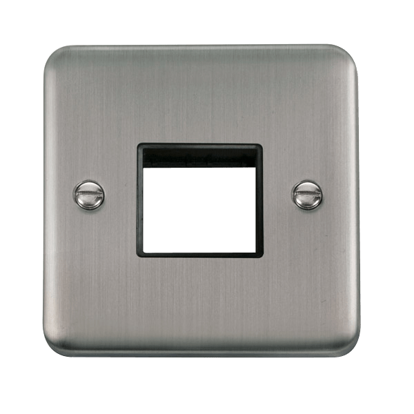 Click MiniGrid 1 Gang MiniGrid Unfurnished Plate - 2 Apertures – DPSS402BK