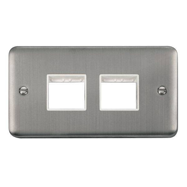 Click MiniGrid 2 Gang MiniGrid Unfurnished Plate - 2 x 2 Apertures – DPSS404WH