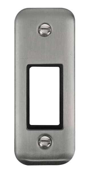 Click MiniGrid 1 Gang MiniGrid Unfurnished Architrave Plate - 1 Aperture – DPSS471BK