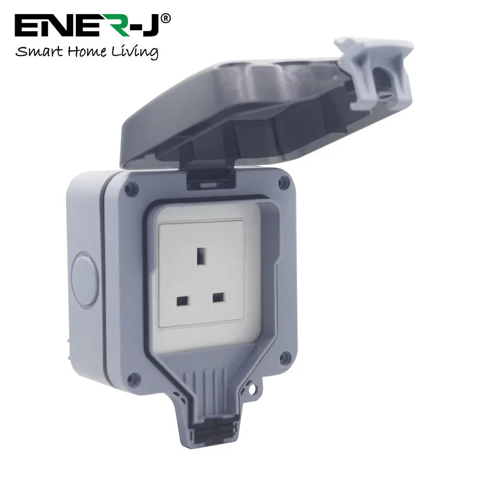 ENERJ Smart WiFi Outdoor Socket IP55 Hardwired | App & Voice Controlled | SHA5303