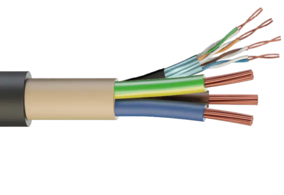 6mm Black EV Cable, 3 Core + CAT 5 -Per Metre ACAS ELECTRICAL