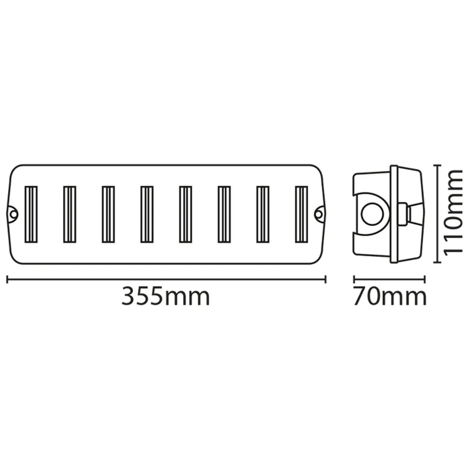 Eterna KEM3ML LED Emergency Bulkhead Light Fitting 4W Economy Maintained Eterna