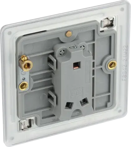 BG Nexus Screwless Flat Plate Brushed Steel Single Light Switch FBS12 10Amp BG Nexus