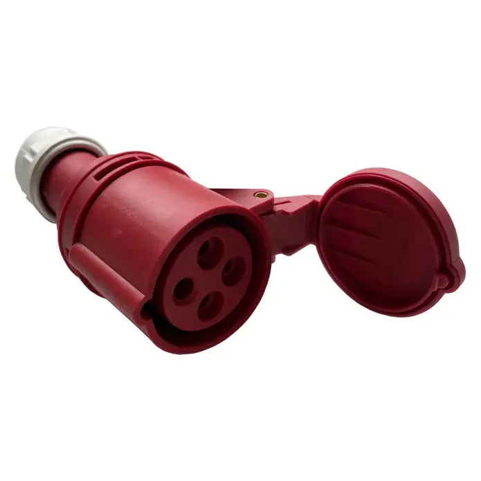 ESR 16 Amp 4 Pin Fast Fit Coupler Socket 3P+E Industrial IP44 Red 415V C16444 ESR