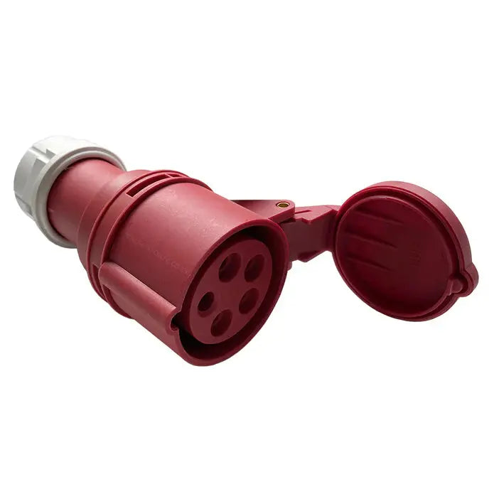 ESR 32 Amp 5 Pin Fast Fit Coupler Socket 3P+N+E Industrial IP44 Red 415V C32544 ESR