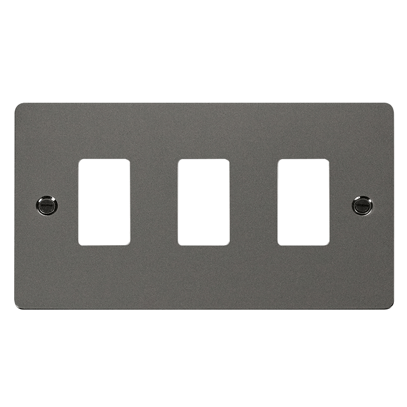 Click GridPro 3 Gang GridPro Frontplate - Black Nickel – FPBN20403