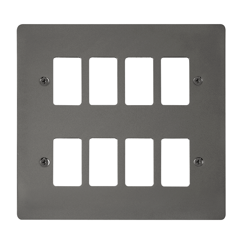 Click GridPro 8 Gang GridPro Frontplate - Black Nickel – FPBN20508