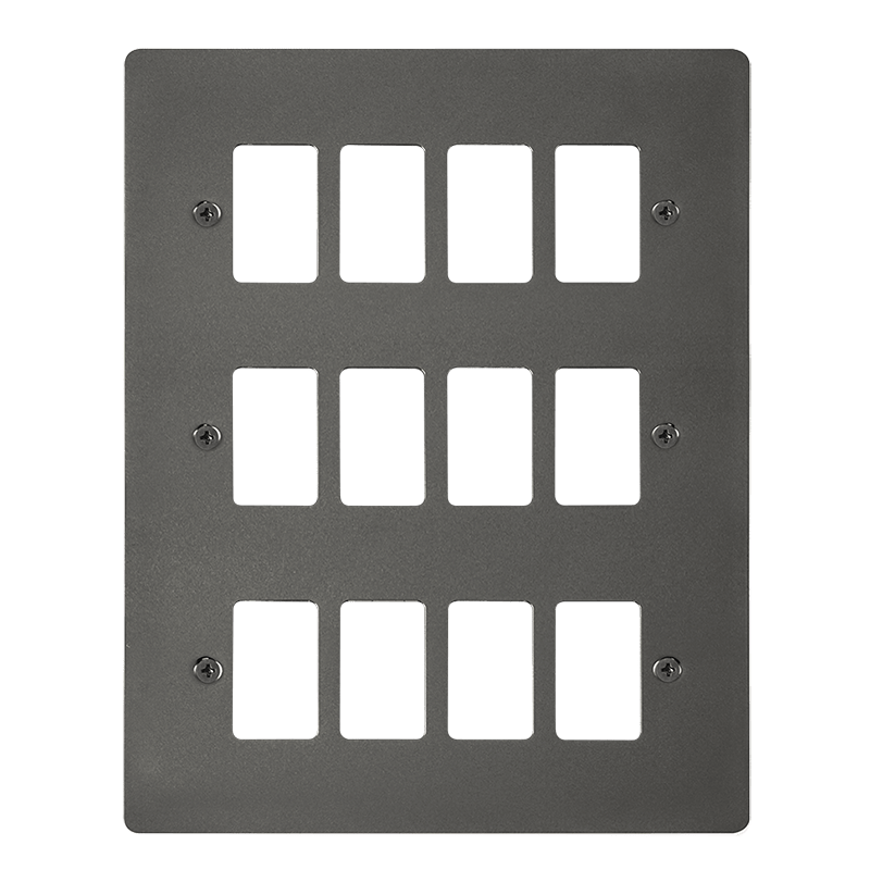 Click GridPro 12 Gang GridPro Frontplate - Black Nickel – FPBN20512
