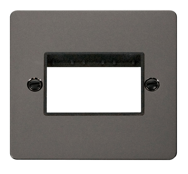 Click MiniGrid 1 Gang Plate Triple Switch Aperture - Black – FPBN403BK