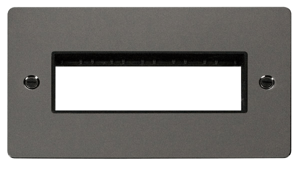 Click MiniGrid 2 Gang Plate 6 In-Line Switch Aperture - Black – FPBN426BK