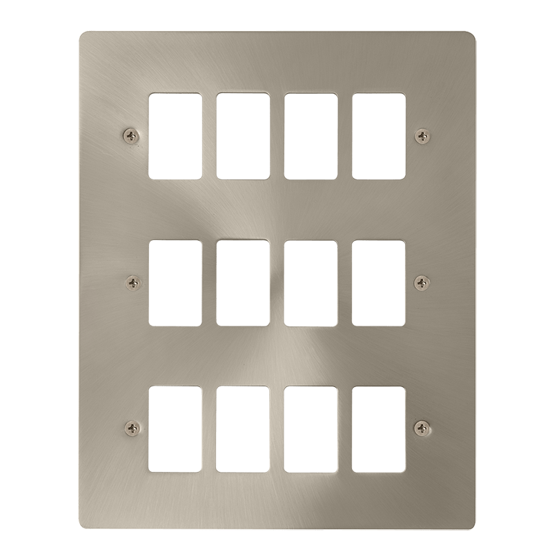 Click GridPro 12 Gang GridPro Frontplate - Brushed Stainless – FPBS20512