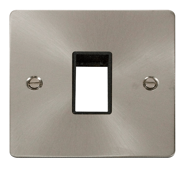 Click MiniGrid 1 Gang Plate Single Switch Aperture - Black – FPBS401BK