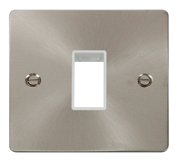 Click MiniGrid 1 Gang Plate Single Switch Aperture - White – FPBS401WH