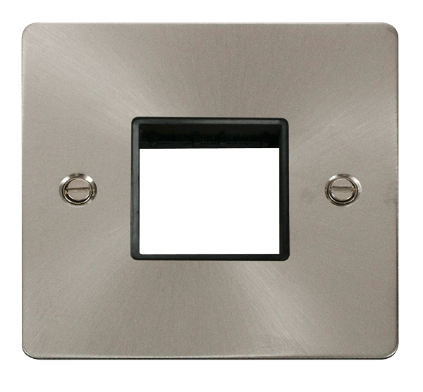Click MiniGrid 1 Gang Plate Twin Switch Aperture - Black – FPBS402BK