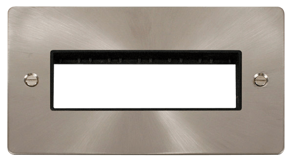 Click MiniGrid 2 Gang Plate 6 In-Line Switch Aperture - Black – FPBS426BK