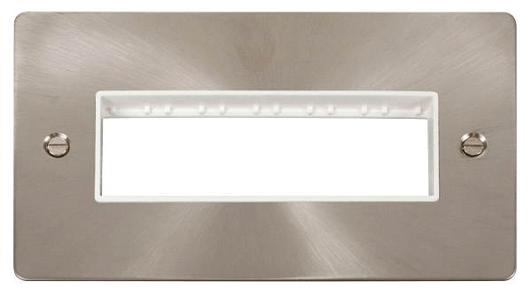 Click MiniGrid 2 Gang Plate 6 In-Line Switch Aperture - White – FPBS426WH