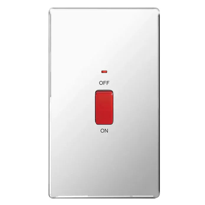 BG Nexus Screwless Flat Plate Polished Chrome Switches and Sockets White Inserts Full Range BG Nexus