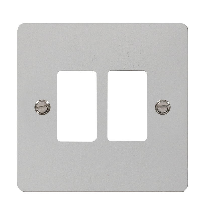 Click GridPro 2 Gang GridPro Frontplate - Polished Chrome – FPCH20402