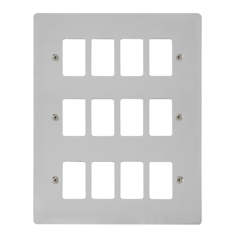 Click GridPro 12 Gang GridPro Frontplate - Polished Chrome – FPCH20512