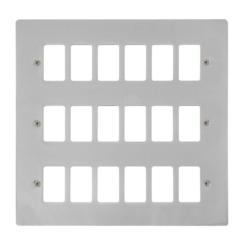 Click GridPro 18 Gang GridPro Frontplate - Polished Chrome – FPCH20518