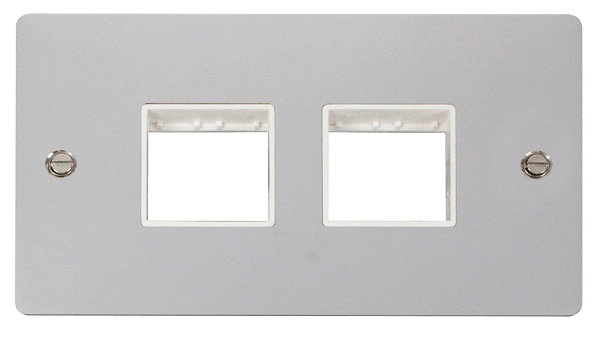 Click MiniGrid 2 Gang Plate (2+2) Switch Aperture - White – FPCH404WH