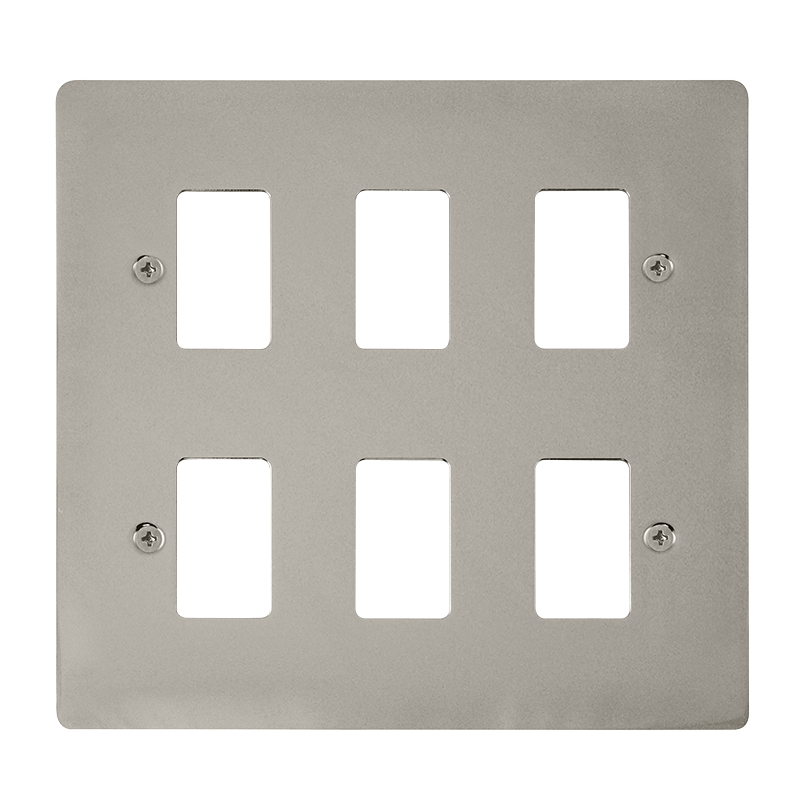 Click GridPro 6 Gang GridPro Frontplate - Pearl Nickel – FPPN20506