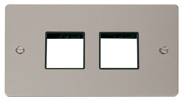 Click MiniGrid 2 Gang Plate (2+2) Switch Aperture - Black – FPPN404BK