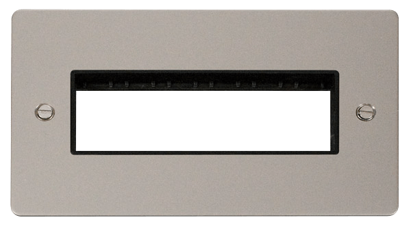 Click MiniGrid 2 Gang Plate 6 In-Line Switch Aperture - Black – FPPN426BK