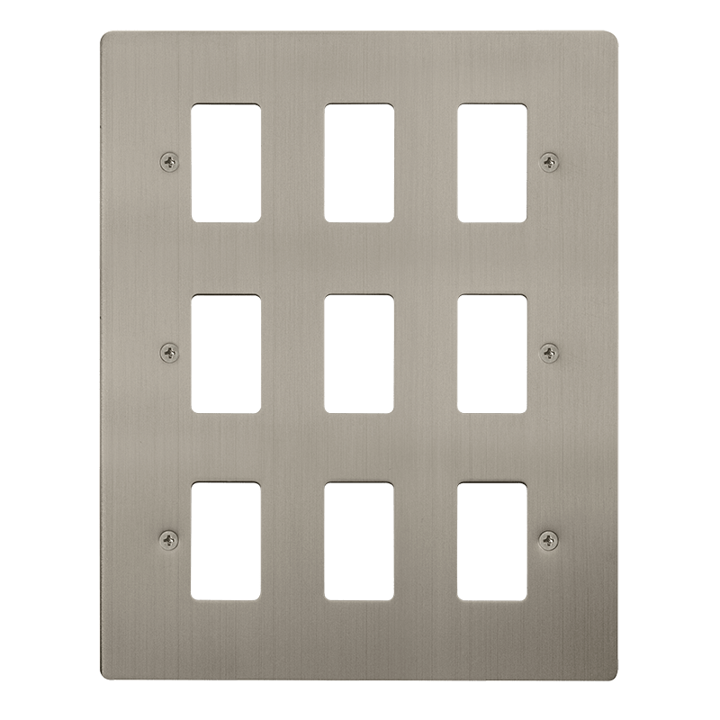 Click GridPro 9 Gang GridPro Frontplate - Stainless Steel – FPSS20509