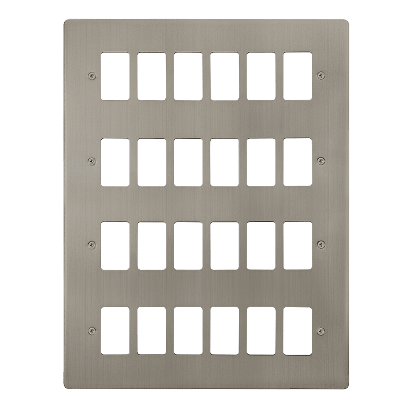 Click GridPro 24 Gang GridPro Frontplate - Stainless Steel – FPSS20524