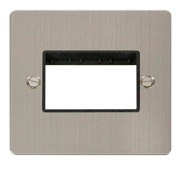 Click MiniGrid 1 Gang Plate Triple Switch Aperture - Black – FPSS403BK