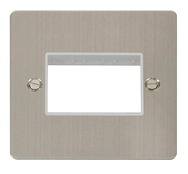 Click MiniGrid 1 Gang Plate Triple Switch Aperture - White – FPSS403WH