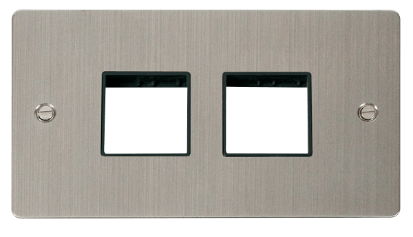 Click MiniGrid 2 Gang Plate (2+2) Switch Aperture - Black – FPSS404BK