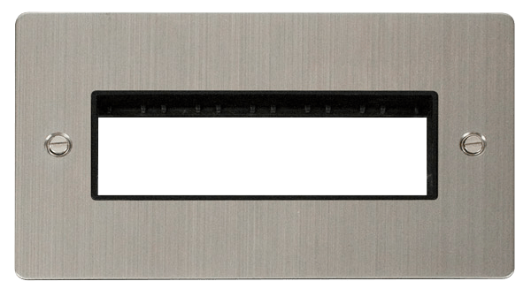 Click MiniGrid 2 Gang Plate 6 In-Line Switch Aperture - Black – FPSS426BK