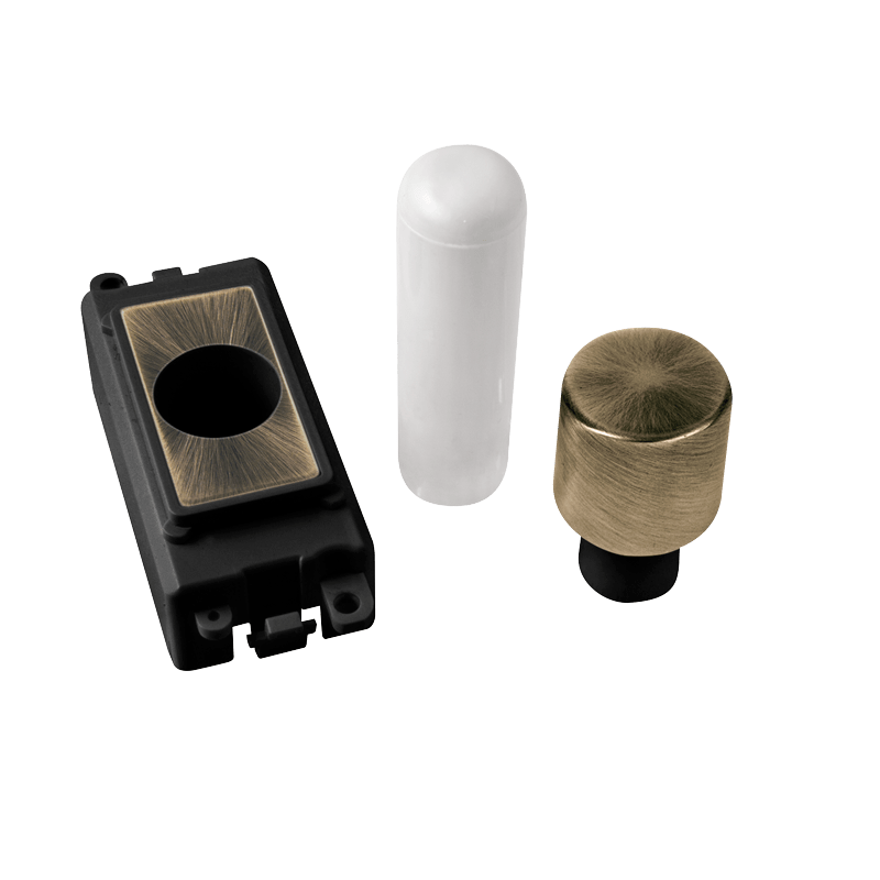 Click GridPro 1 Module Dimmer Mounting Kit - Black - Antique Brass – GM050BKAB