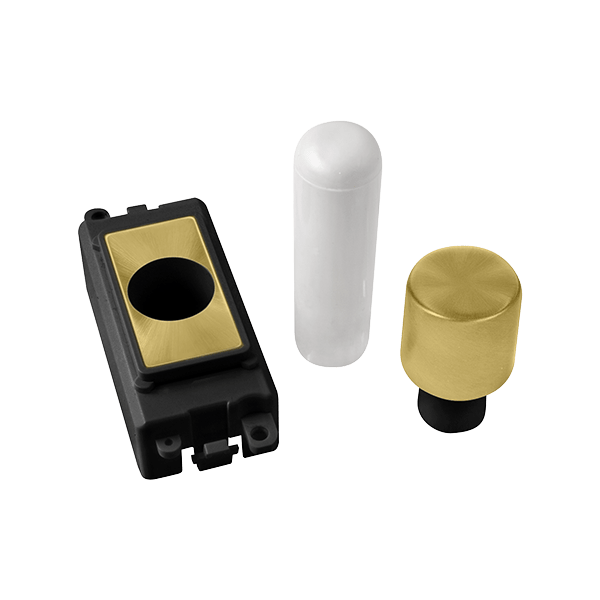 Click GridPro 1 Module Dimmer Mounting Kit - Black - Satin Brass – GM050BKSB