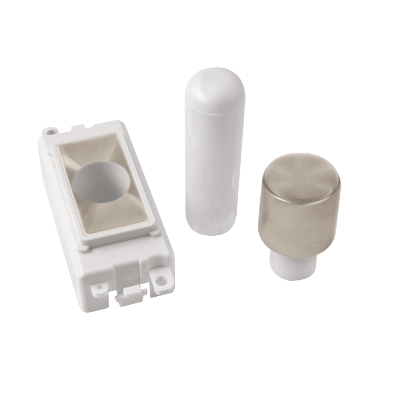 Click GridPro 1 Module Dimmer Mounting Kit - White - Brushed Stainless – GM050PWBS