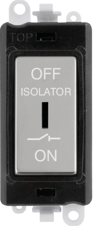 Click GridPro 10A 3 POLE FAN ISOLATION SWITCH - BLACK INSERT - POLISHED CHROME SWITCH – GM1030BKCH